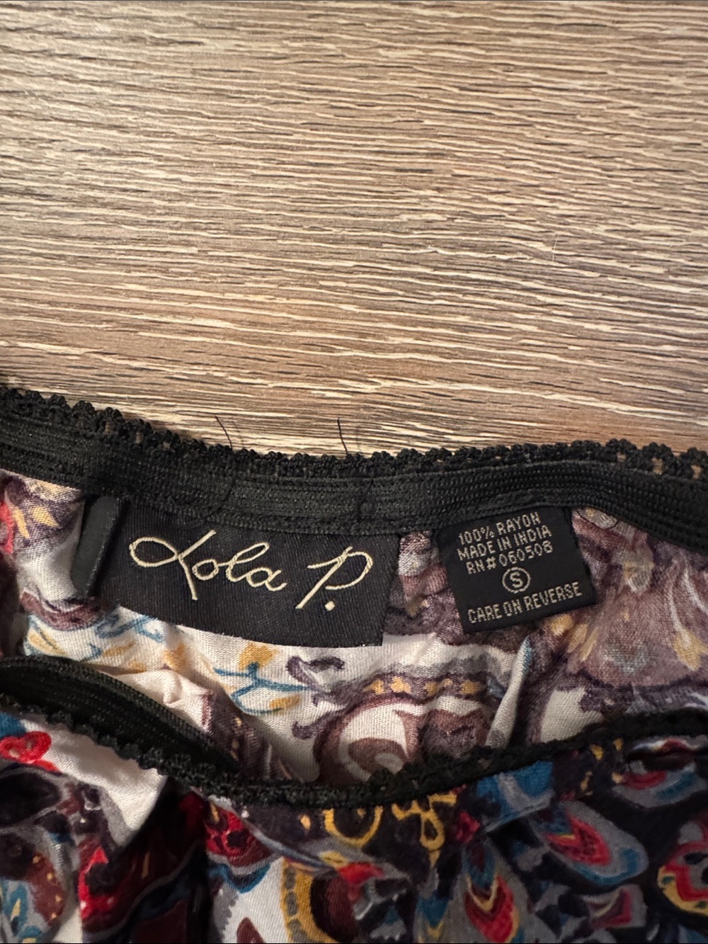 lola White Circle Skirt with Multicolor Paisley Small - Picture 2 of 7